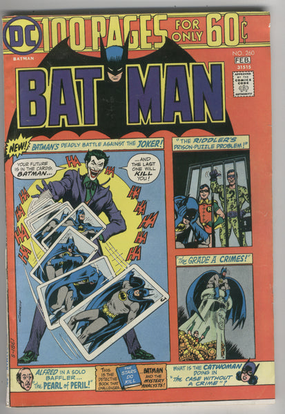 Batman #260 Deadly Battle With The Joker! Bronze Age 100 Page Giant VGFN