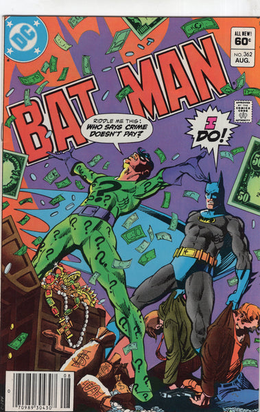 Batman #362 Crime Doesn't Pay? HTF News Stand Variant VF
