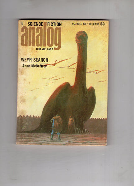 Analog Science Fiction Pulp Magazine Oct. 1967 Early Anne McCaffrey VG