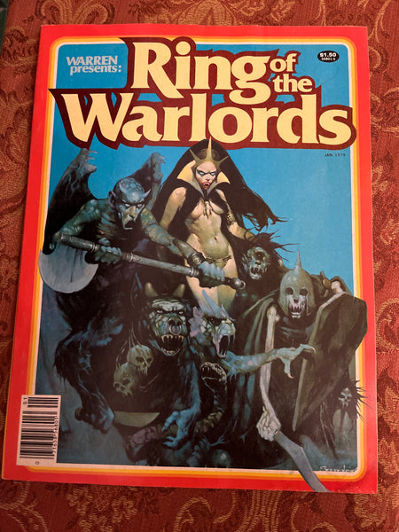 Warren Presents #1 Ring of The Warlords Bronze Age Horror Sci-Fi Magazine FVF