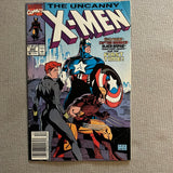 Uncanny X-Men #268 Wolverine Black Widow Captain America Jim Lee! Rare Newsstand Variant Key VGFN