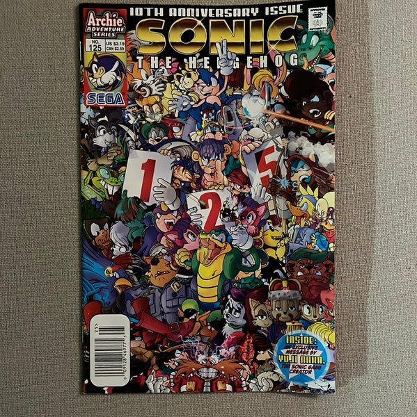 Sonic The Hedgehog #125 Rare Newsstand Variant FN