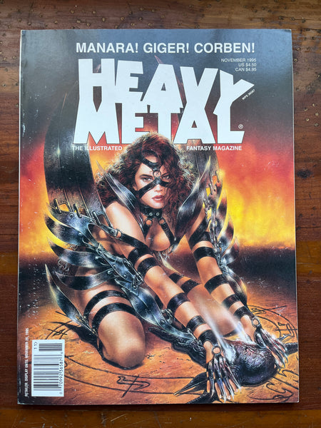 Heavy Metal Magazine November 1995 Manara! Giger! Corben! VF