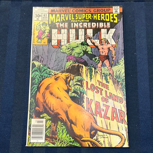 Marvel Super-Heroes #63 Hulk vs Ka-Zar! FVF