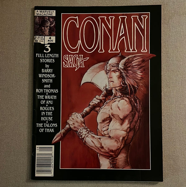 Conan Saga #4 Barry Smith Newsstand Variant FN