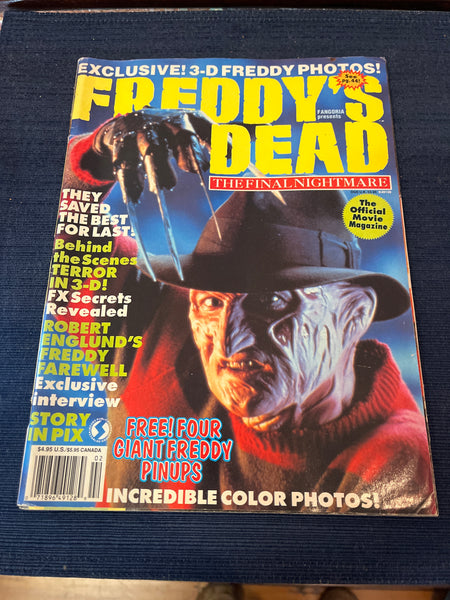 Freddy’s Dead The Final Nightmare Magazine w/ Poster insert Rare!