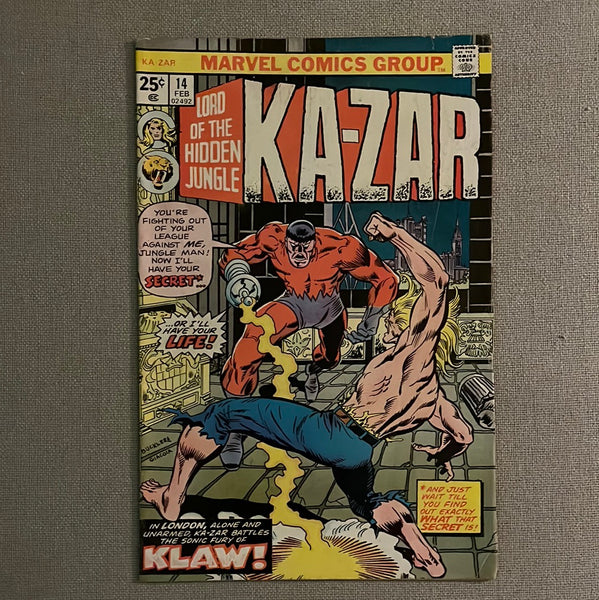 Ka-Zar #14 The Sonic Fury of Klaw! Bronze Age VGFN