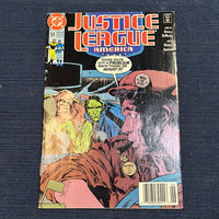 Justice League America #51 Hughes Art Newsstand FN