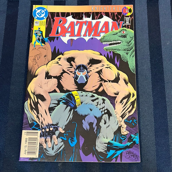 Batman #497 Bane Breaks The Bat! Rare Newsstand Variant VFNM