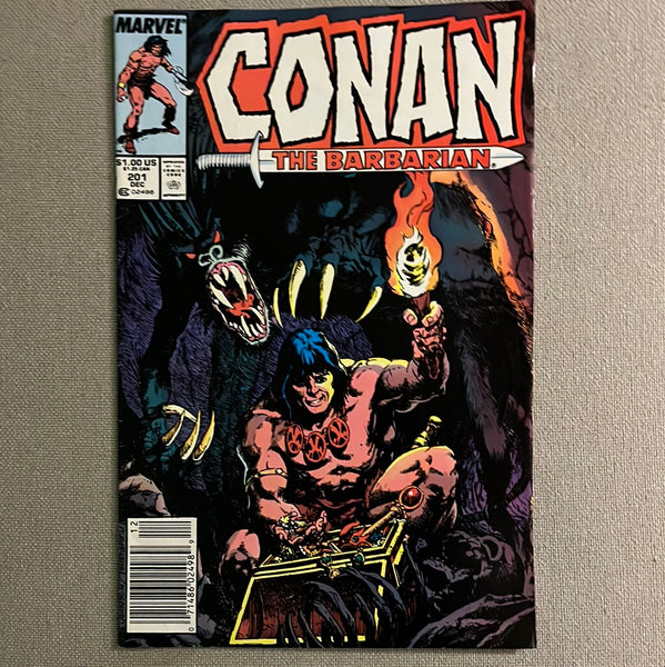 Conan The Barbarian #201 Newsstand Variant FN