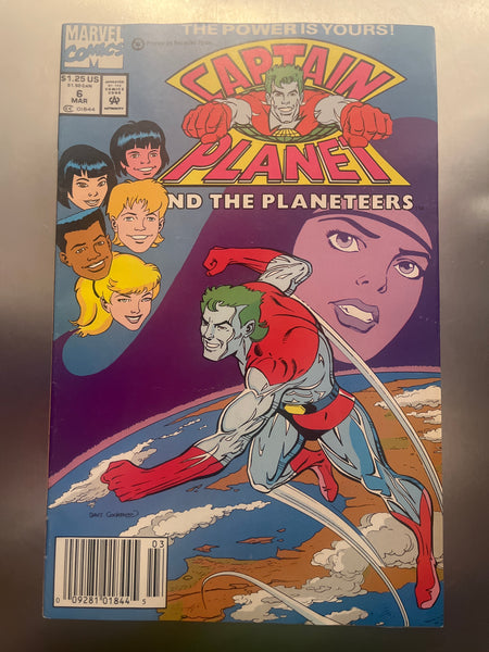 Captain Planet And The Planeteers #6 HTF Newsstand Variant VF
