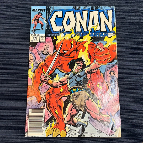 Conan The Barbarian #205 Newsstand Variant VF