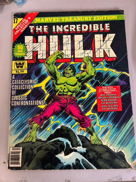 Marvel Treasury Edition #17 The Incredible Hulk! HTF Oversized Bronze Age VG