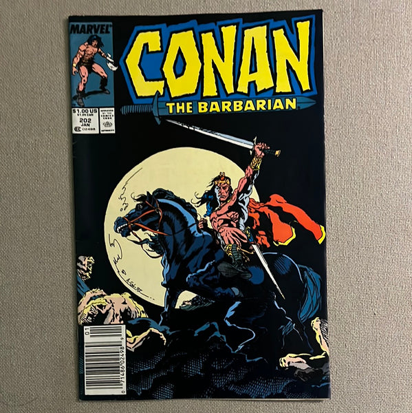 Conan The Barbarian #202 Newsstand Variant FN