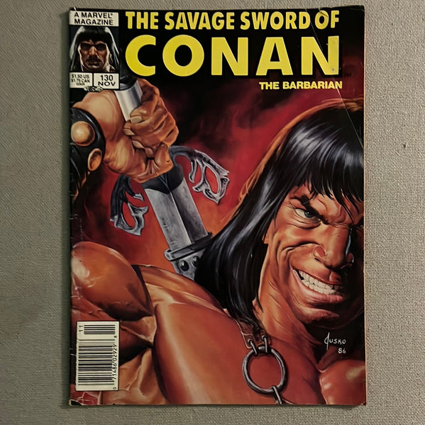 Savage Sword of Conan #130 Newsstand Variant VG