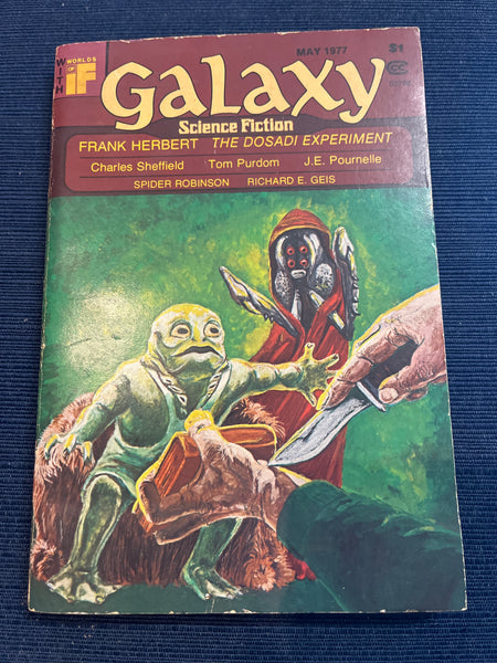 Galaxy Science Fiction Magazine May 1977 Frank Herbert FN