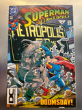Action Comics #684 Doomsday!  HTF DC Universe Logo Third Print Variant!  NM