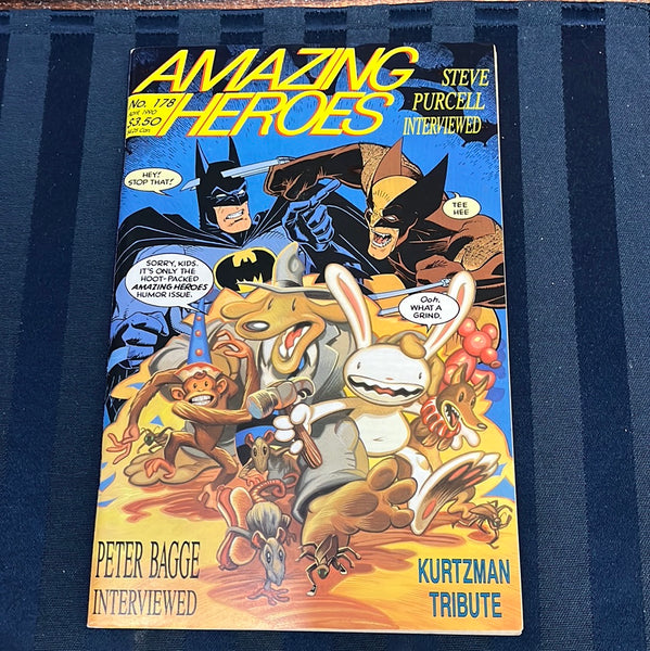 Amazing Heroes #178 Steve Purcell Peter Bagge Interview Batman Wolverine Sam and Max! VF