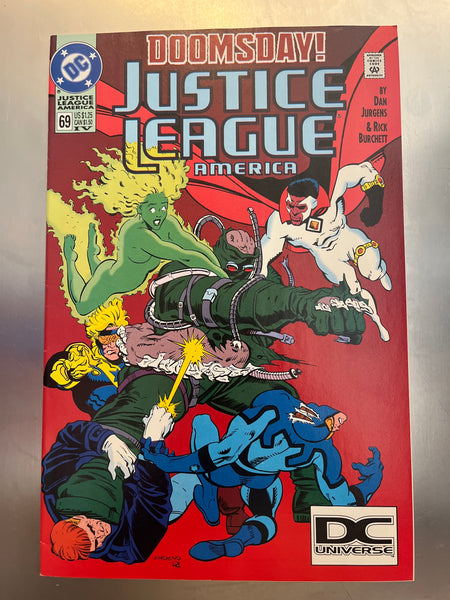 Justice League America #69 Rare DCU Logo Fourth Print VFNM