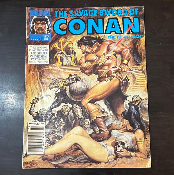 Savage Sword of Conan #193 Newsstand Variant FN