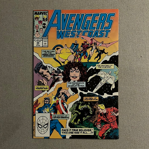 West Coast Avengers #49 Wanda & The Vision! VFNM