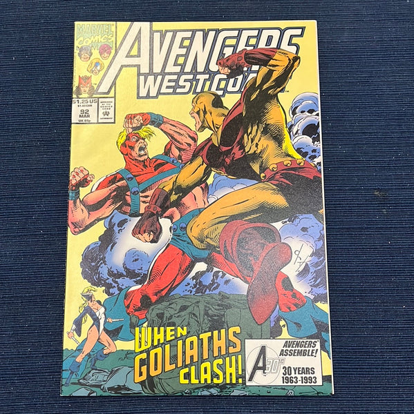 Avengers West Coast #92 When Goliaths Clash! VFNM