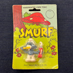 Vintage Smurf Figurine Sealed on Card Wallace Bertie & Co 1982 Rare