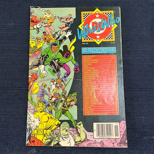 DC Who’s Who Volume IX Newsstand Variant 1985 VF