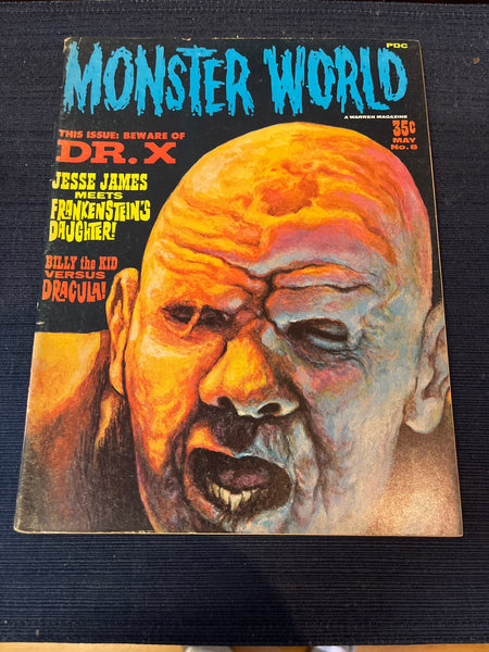 Monster World Magazine #8 HTF Warren 1966 FN