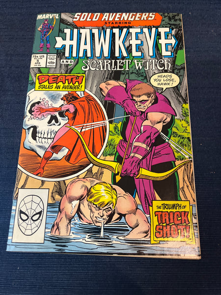 Solo Avengers #5 Hawkeye & Scarlet Witch! VF