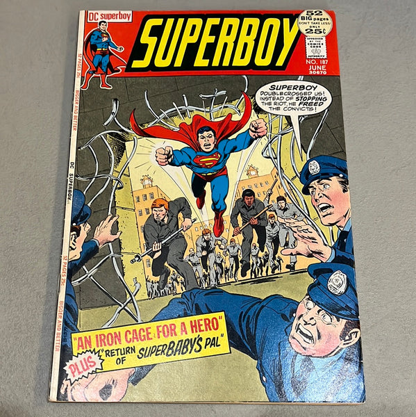 Superboy #187 Cage For A Hero Bronze Age Giant FVF