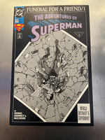 Adventures of Superman #498 HTF Third Print VFNM
