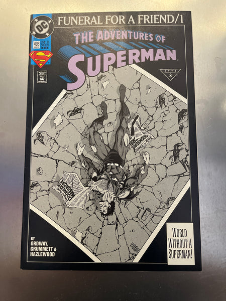 Adventures of Superman #498 HTF Third Print VFNM