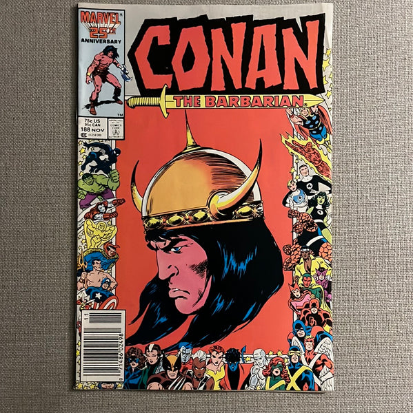 Conan The Barbarian #188 Newsstand Variant 25th Anniversary Special FVF