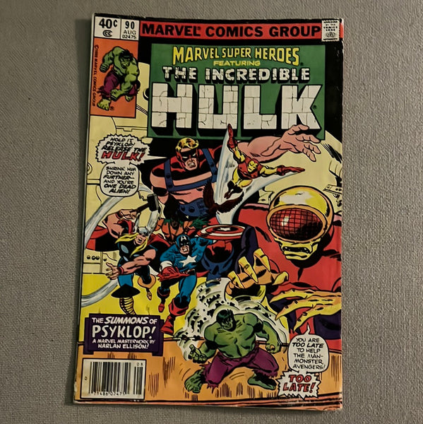 Marvel Super-Heroes #90 Featuring The Incredible Hulk! VG