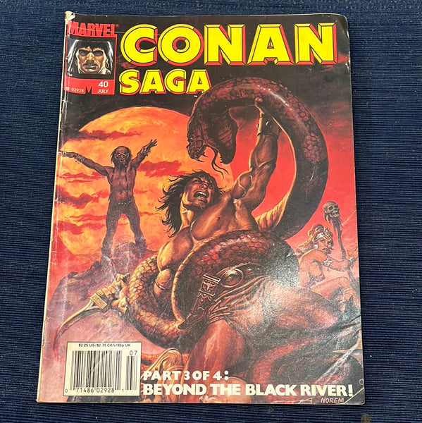 Conan Saga Magazine #40 Newsstand Variant VG