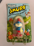 VINTAGE 1982 Galoob Wind Up Walking Smurf Papa Smurf Sealed on Card Peyo WALLACE BERRIE