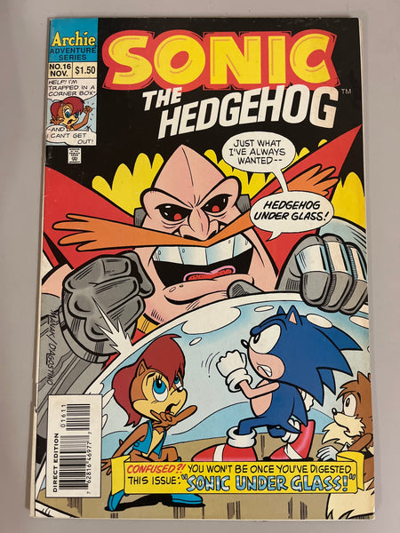 Sonic The Hedgehog #16 Rare Newsstand Variant VGFN