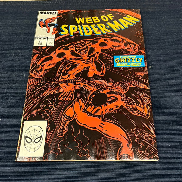 Web Of Spider-Man #58 The Grizzly! VF+