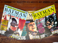 Batman Returns Official Poster Magazine Series Complete Three Issue Set Michael Keaton Michelle Pfeiffer VFNM