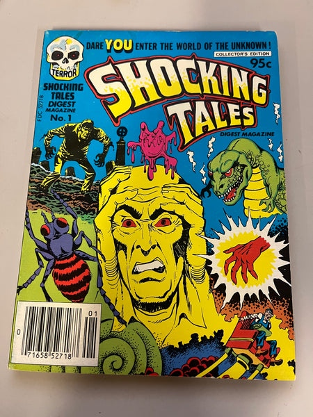 Shocking Tales Digest Magazine #1 HTF Bronze Age Horror! FN