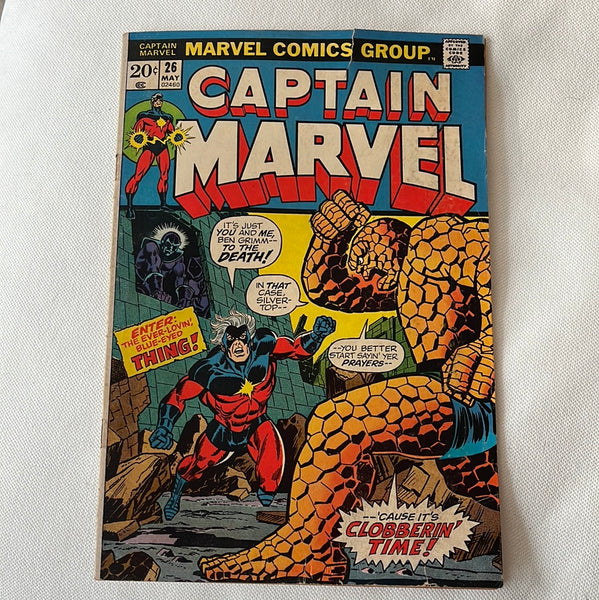 Captain Marvel #26 Thanos! The Thing! Starlin! Key! VG