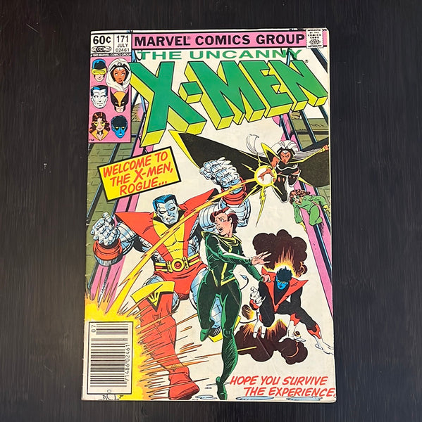 Uncanny X-Men #171 Newsstand Variant Welcome To The X-Men Rogue! VGFN