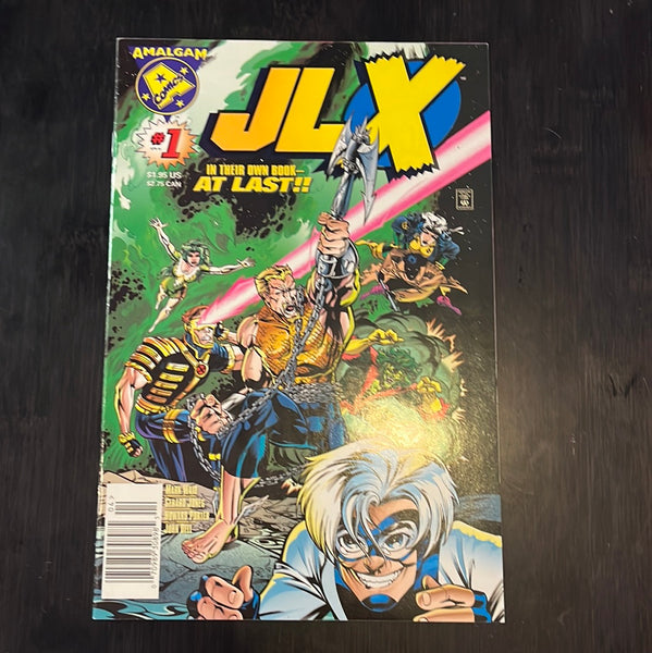 JLX #1 Marvel DC Amalgam crossover Newsstand Variant VF