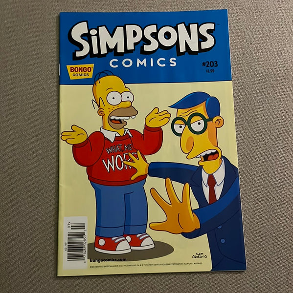 Simpsons Comics #203 Rare Newsstand Variant VF