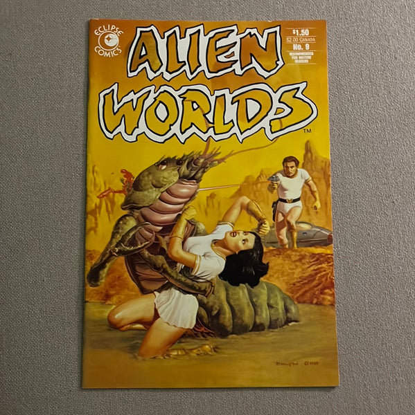 Alien Worlds #9 Bolton Art Eclipse Comics HTF Indy FVF