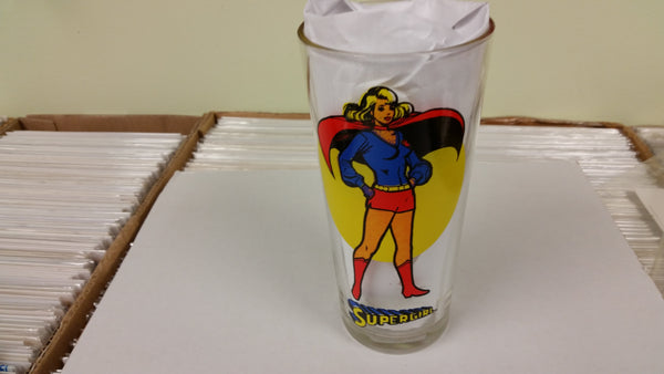 1976 Burger King Pepsi HTF Promotional Moon Glass Supergirl Excellent