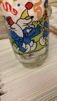 Smurfs Baker Smurf Promo Glass Art By Peyo 1983 Excellent Condition!
