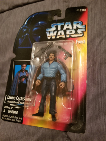 Star Wars Power Of The Force Lando Calrissian w/ Heavy Rifle and Blaster Pistol 1995 Sealed on Orange Card New