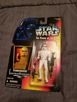 Star Wars Power Of The Force Stormtrooper w/ Blaster Rifle and Heavy Infantry Cannon 1995 Sealed on Orange Card New